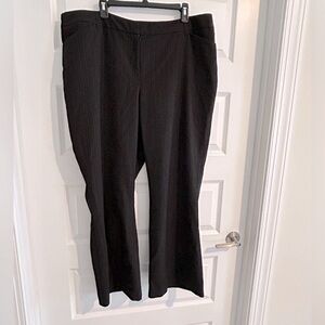 Lane Bryant Wide Leg Pinstripe Pants Black Size 22 Regular